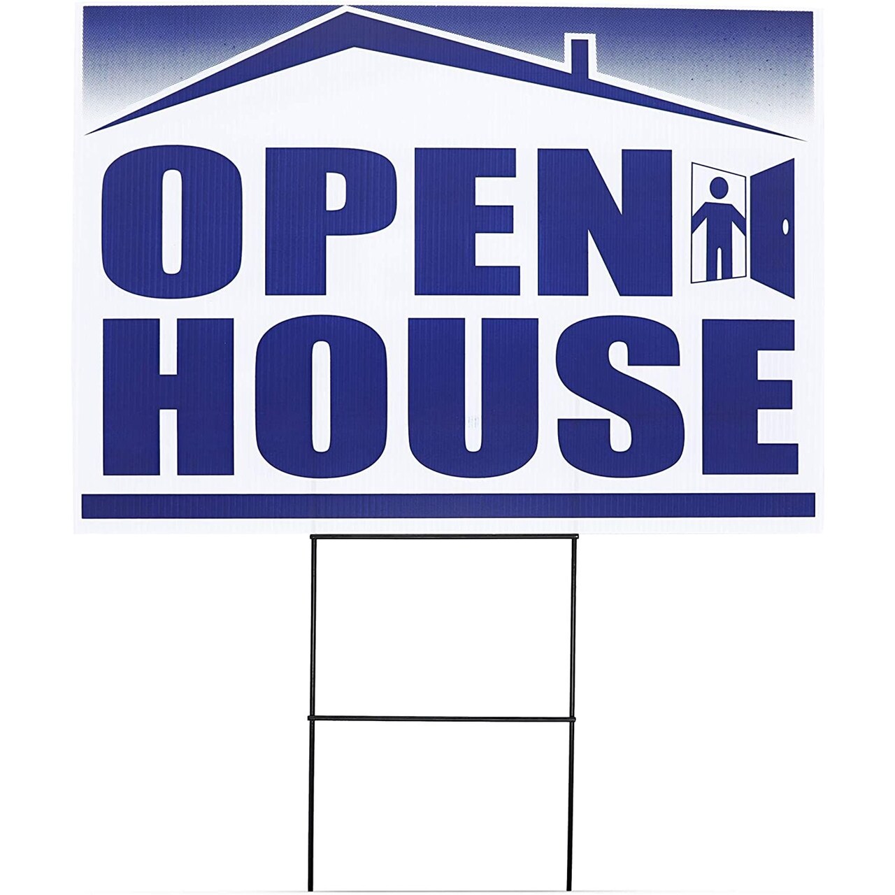 Juvale 6-Pack Open House Signs for Real Estate Agents with Stakes 12 x 17 Inches